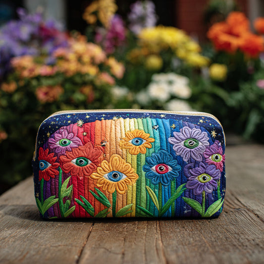 Retro Forest Quilted Toiletry Bag