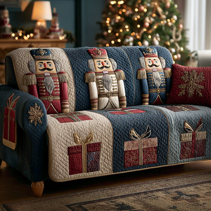 Nutcracker Quilted Sofa Cover