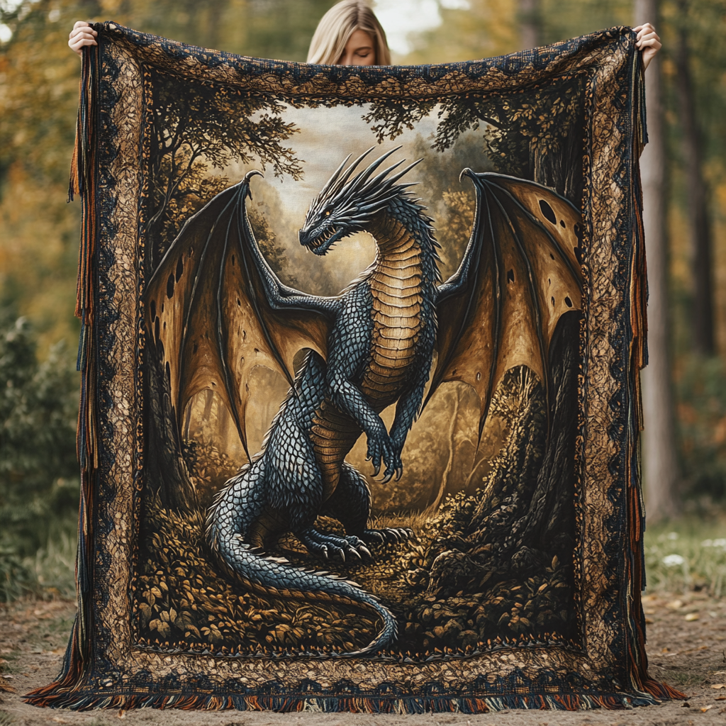 Antique Dragonwood Quilted Throw