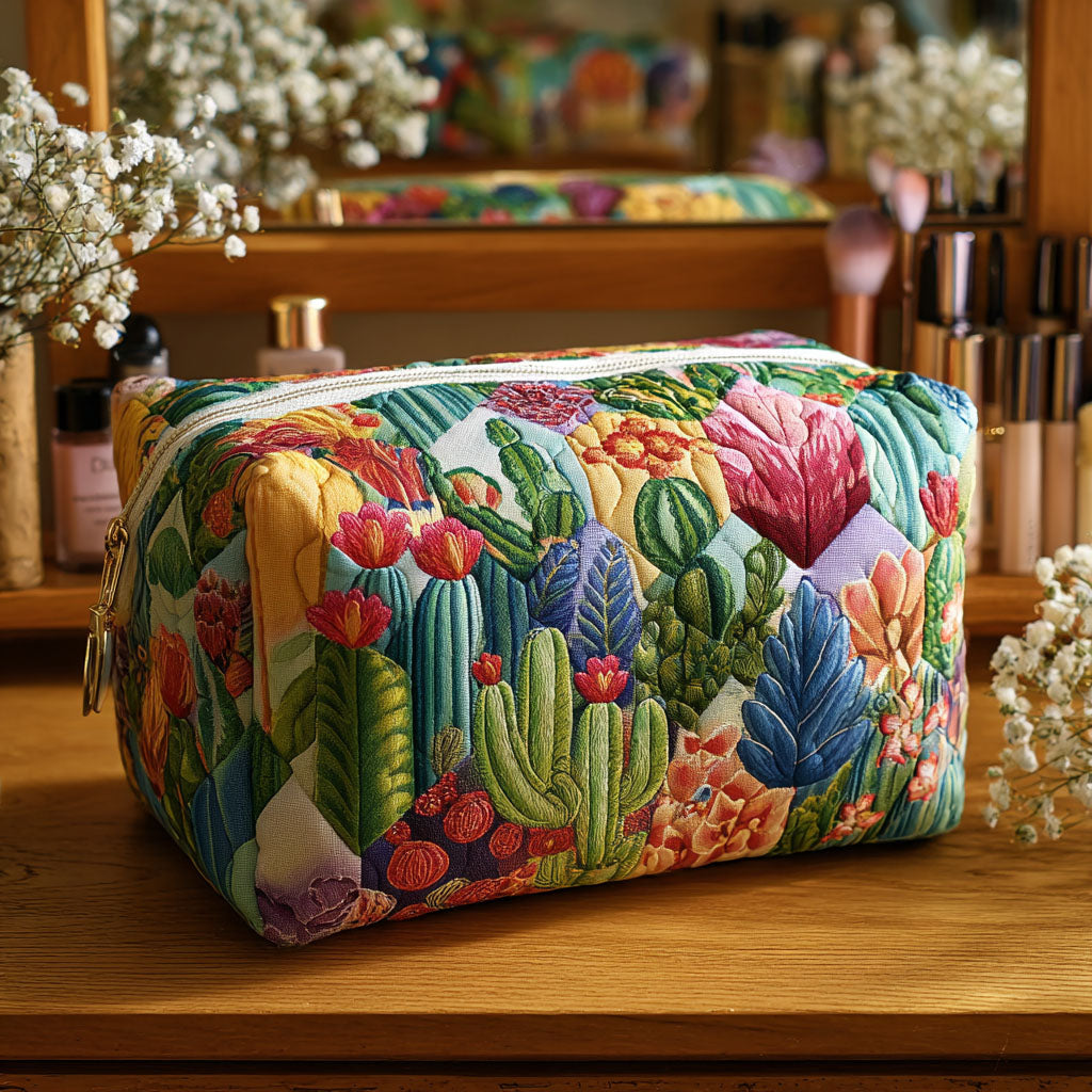 Succulents Quilted Toiletry Bag – Courtney