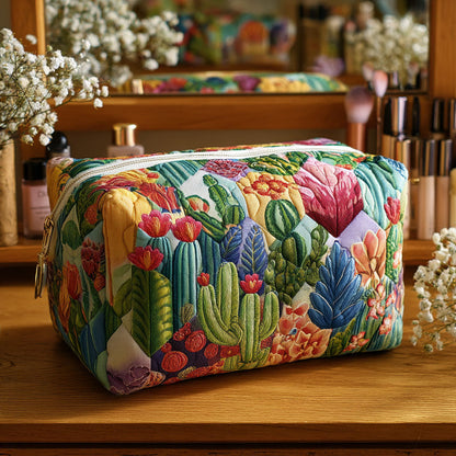 Succulents Quilted Toiletry Bag – Courtney