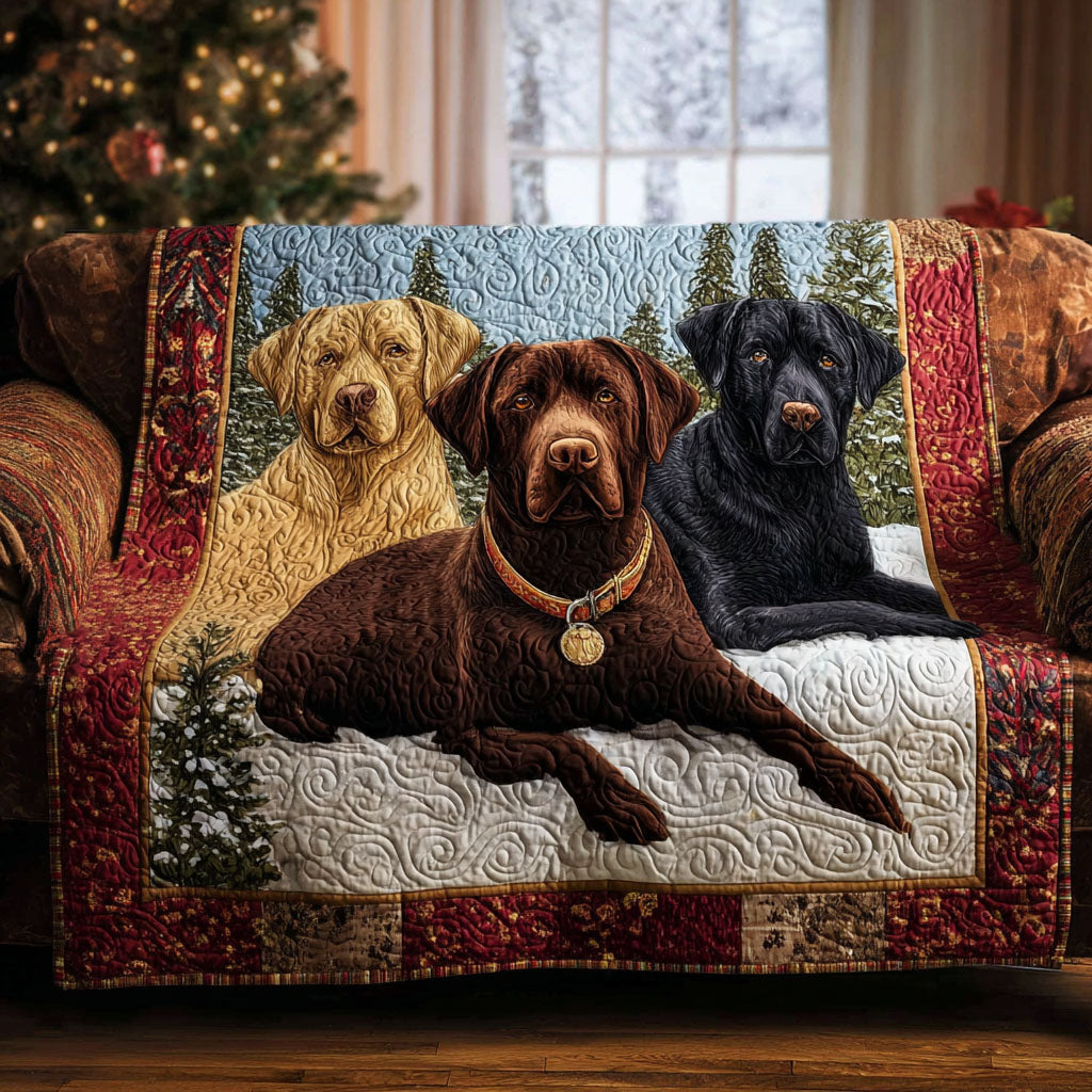 Labrador Retriever Quilted Sofa Cover