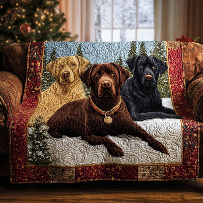 Labrador Retriever Quilted Sofa Cover