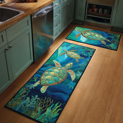 Ocean Vibes 2-Piece Kitchen Mat Set
