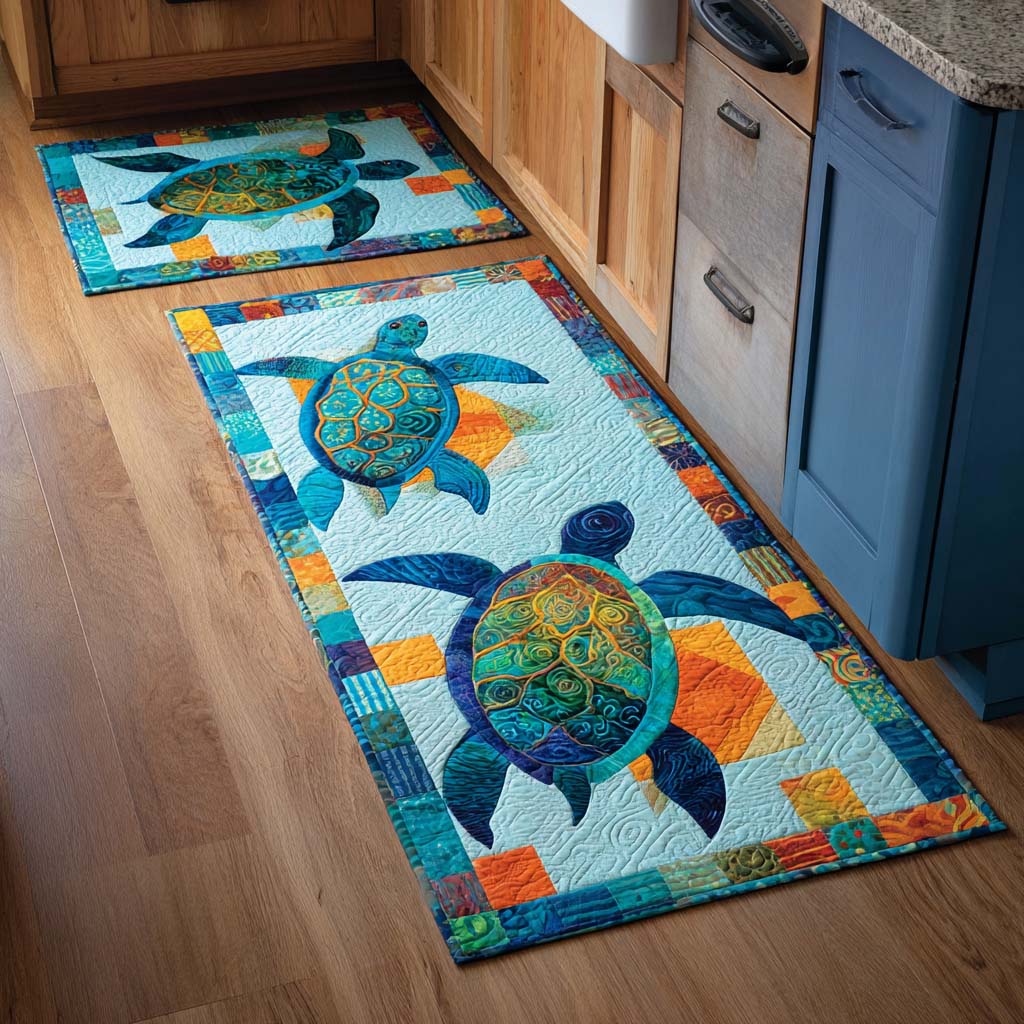 Laid-Back Coast 2-Piece Kitchen Mat Set
