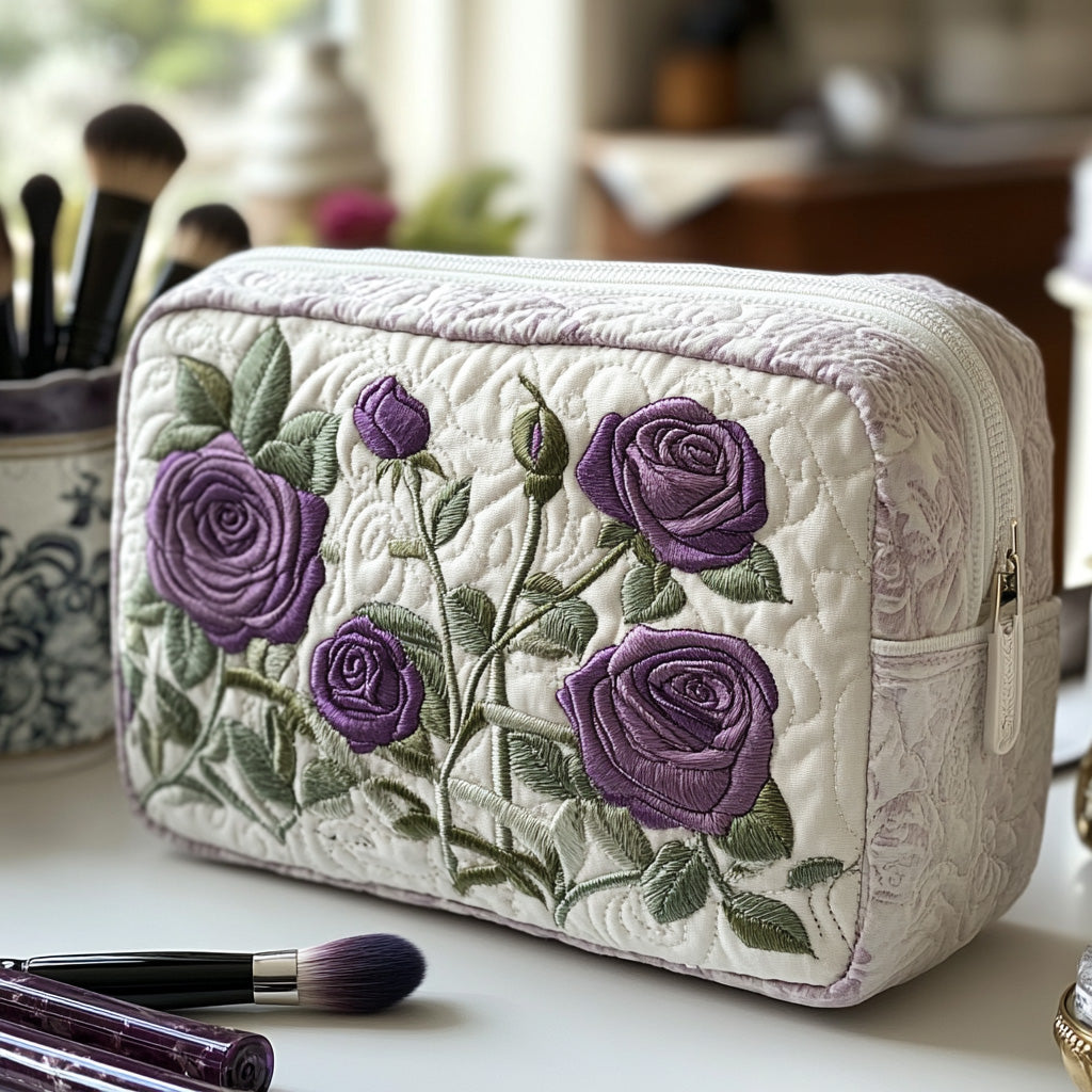 Moonlit Florals Quilted Toiletry Bag