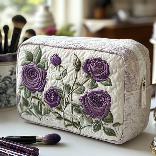 Moonlit Florals Quilted Toiletry Bag