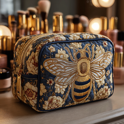 Bees and Flowers Quilted Toiletry Bag – Delilah