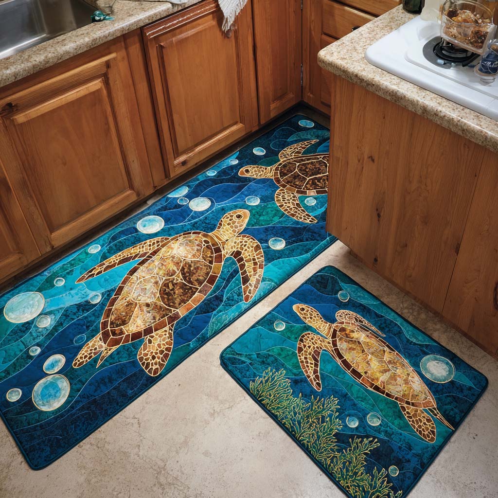 Coral Reef 2-Piece Kitchen Mat Set – Denisse