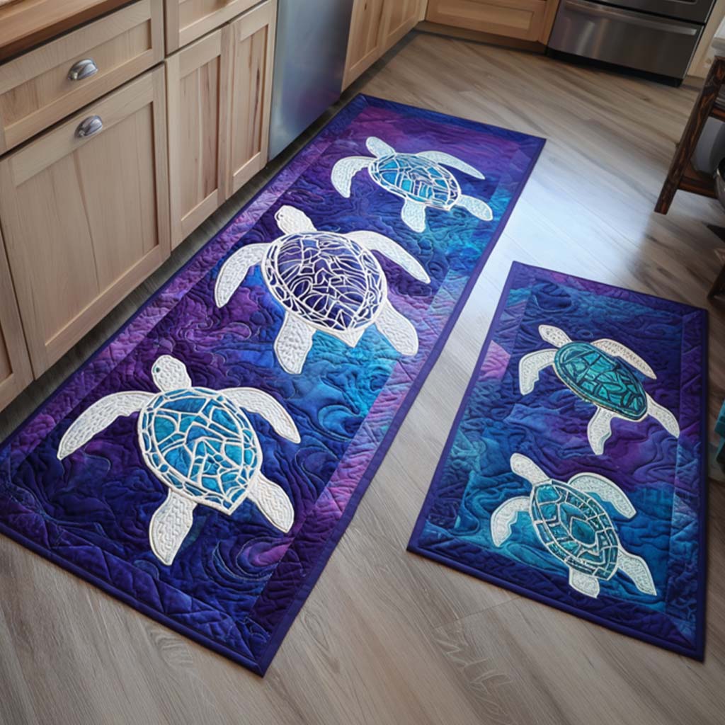Sea Turtle 2-Piece Kitchen Mat Set – Desiree