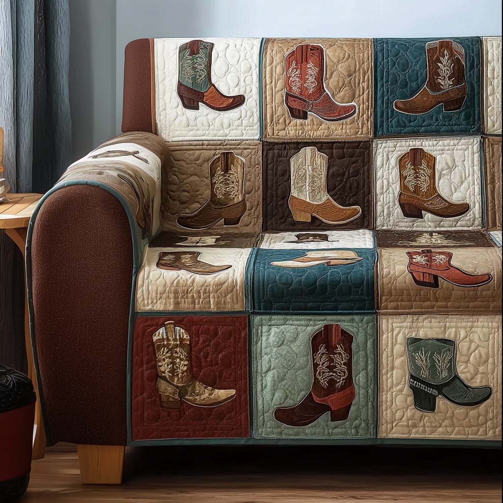 in Western Style Quilted Sofa Cover