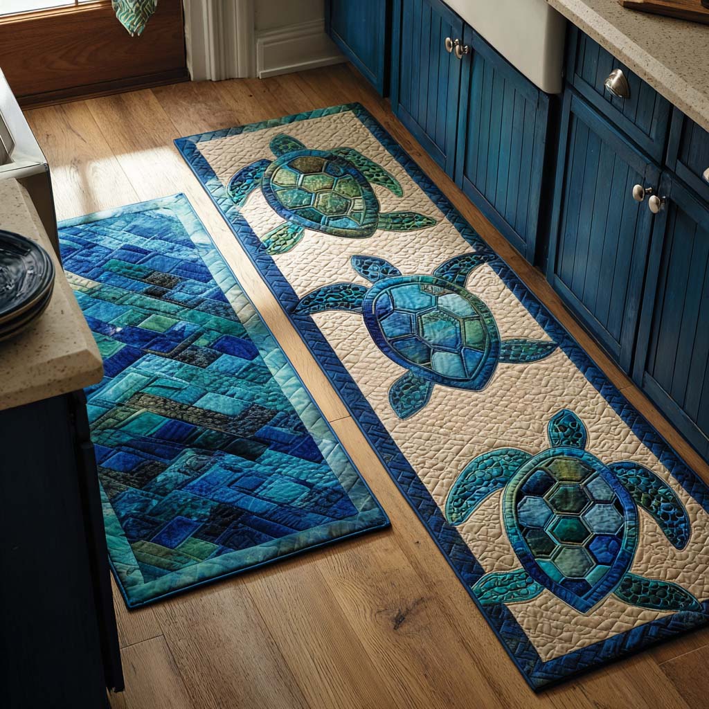 Sea Voyage 2-Piece Kitchen Mat Set
