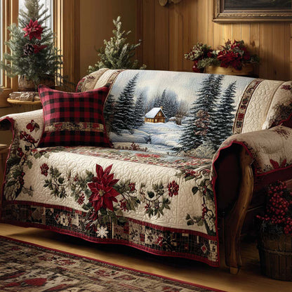 Festive Pattern Quilted Sofa Cover