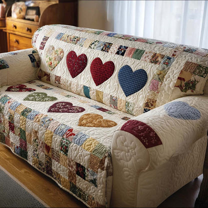 Decorative Pattern Quilted Sofa Cover