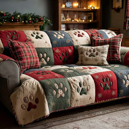 with Legs Christmas Quilted Sofa Cover – Ellamae