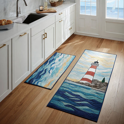 Serene Lighthouse 2-Piece Kitchen Mat Set