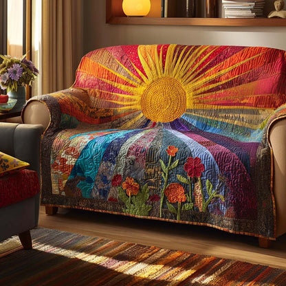 Meadow Wild Quilted Sofa Cover