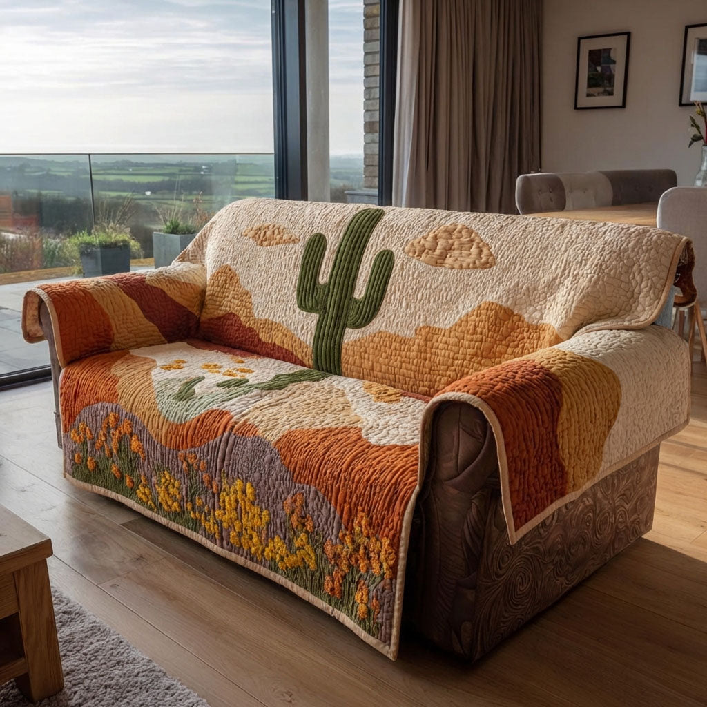 Dunes of the Canyon Quilted Sofa Cover