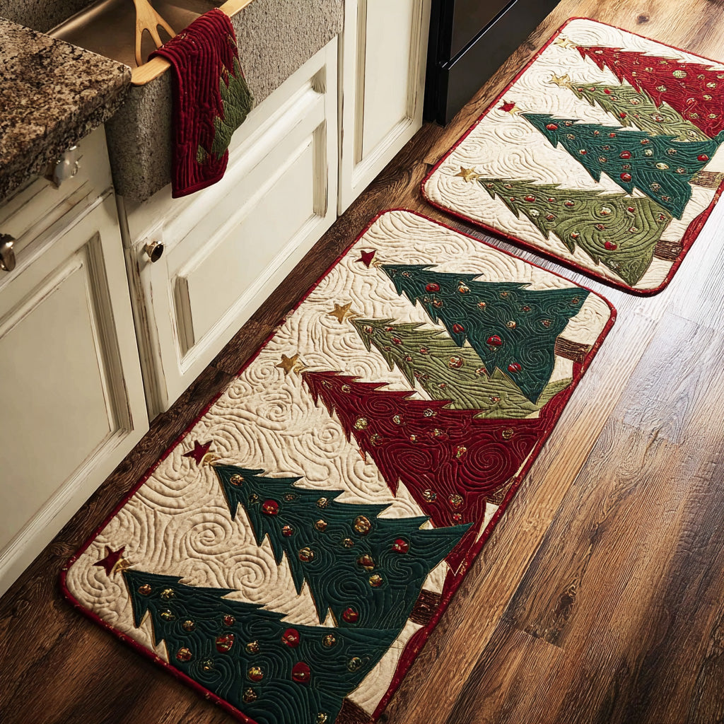 Radiant Tree Path 2-Piece Kitchen Mat Set