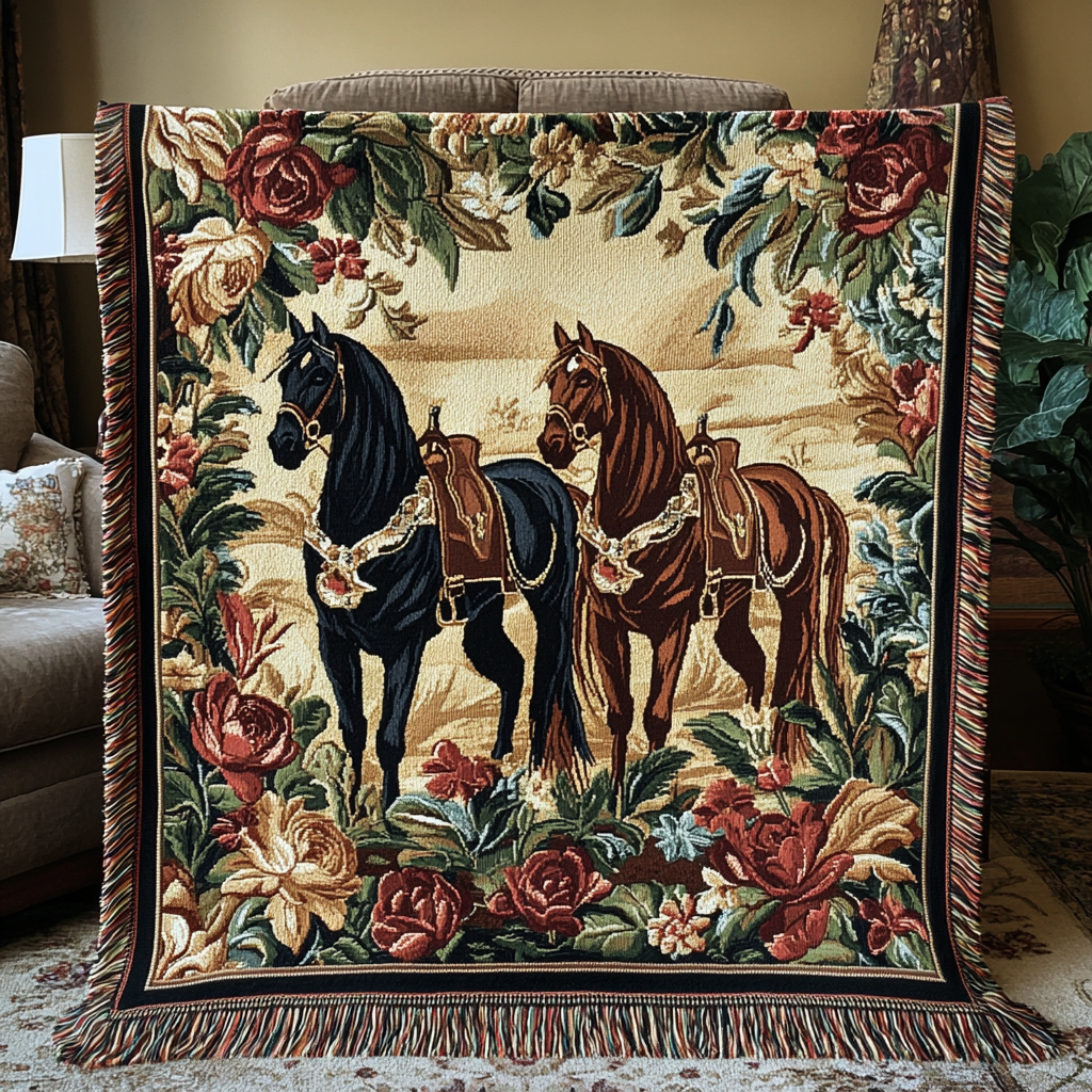 Horse Sanctuary Quilted Throw