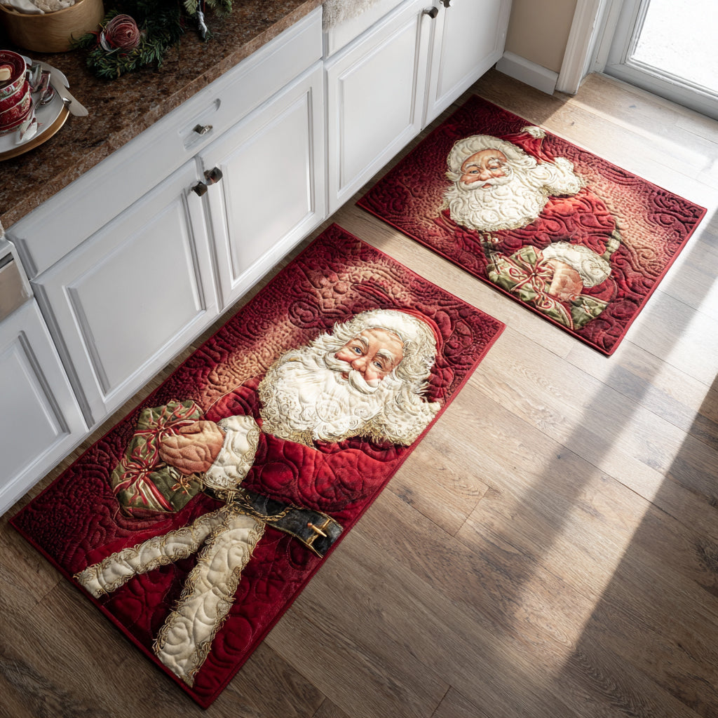 Santa Claus 2-Piece Kitchen Mat Set – Freya