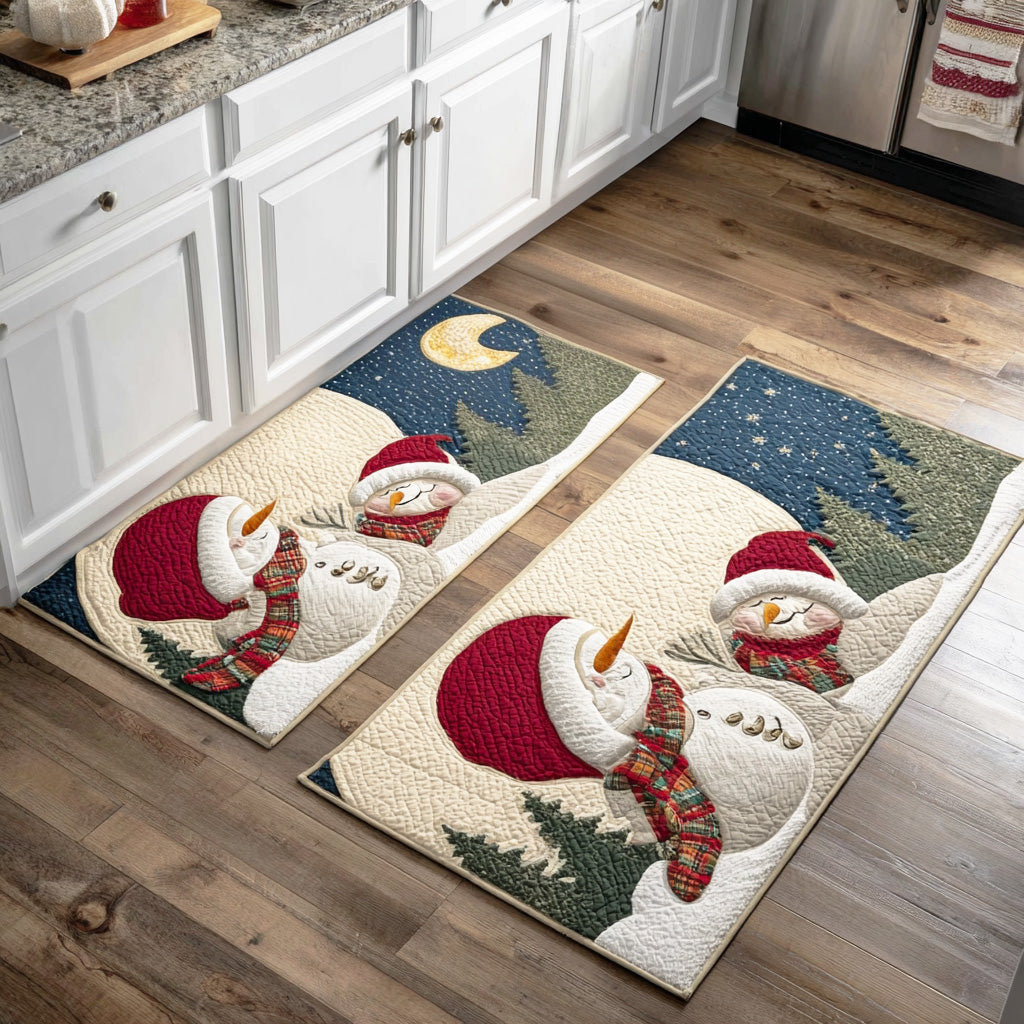 Snowy Winter Cheer 2-Piece Kitchen Mat Set
