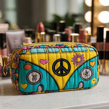 Peace Bus Quilted Toiletry Bag