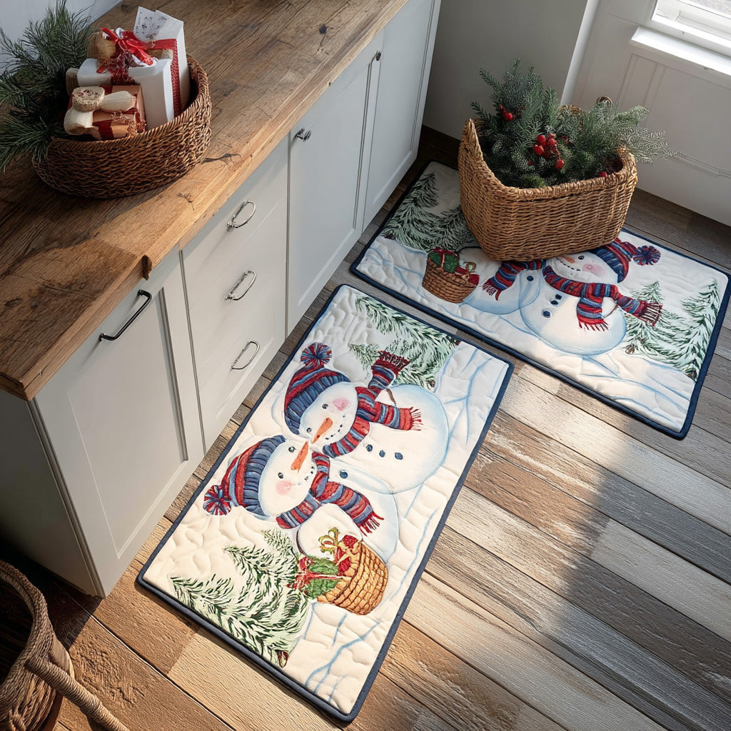Elegant Winter 2-Piece Kitchen Mat Set