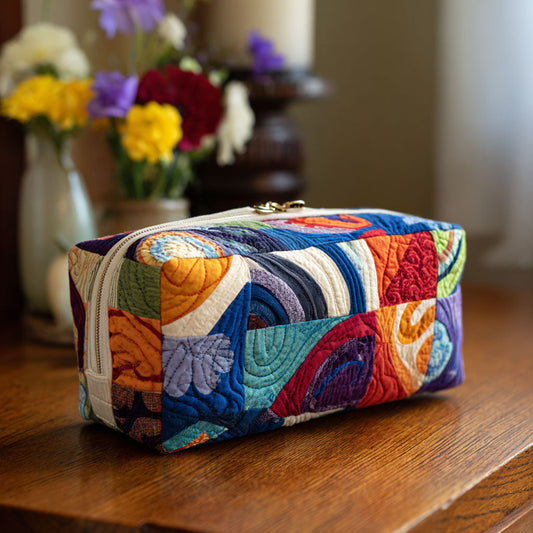 Retro Waves Quilted Toiletry Bag