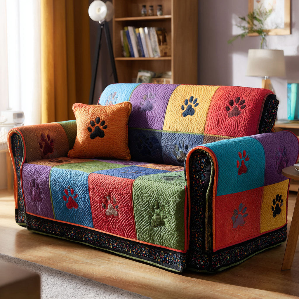 Pattern Winter Quilted Sofa Cover