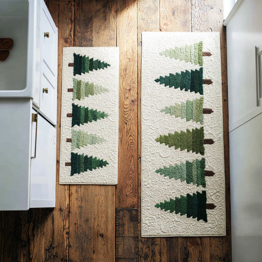 Christmas Pines & Lights 2-Piece Kitchen Mat Set