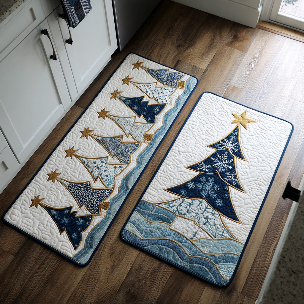 Snowy Trees 2-Piece Kitchen Mat Set – Greta