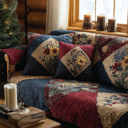 Harvest Autumn Quilted Sofa Cover