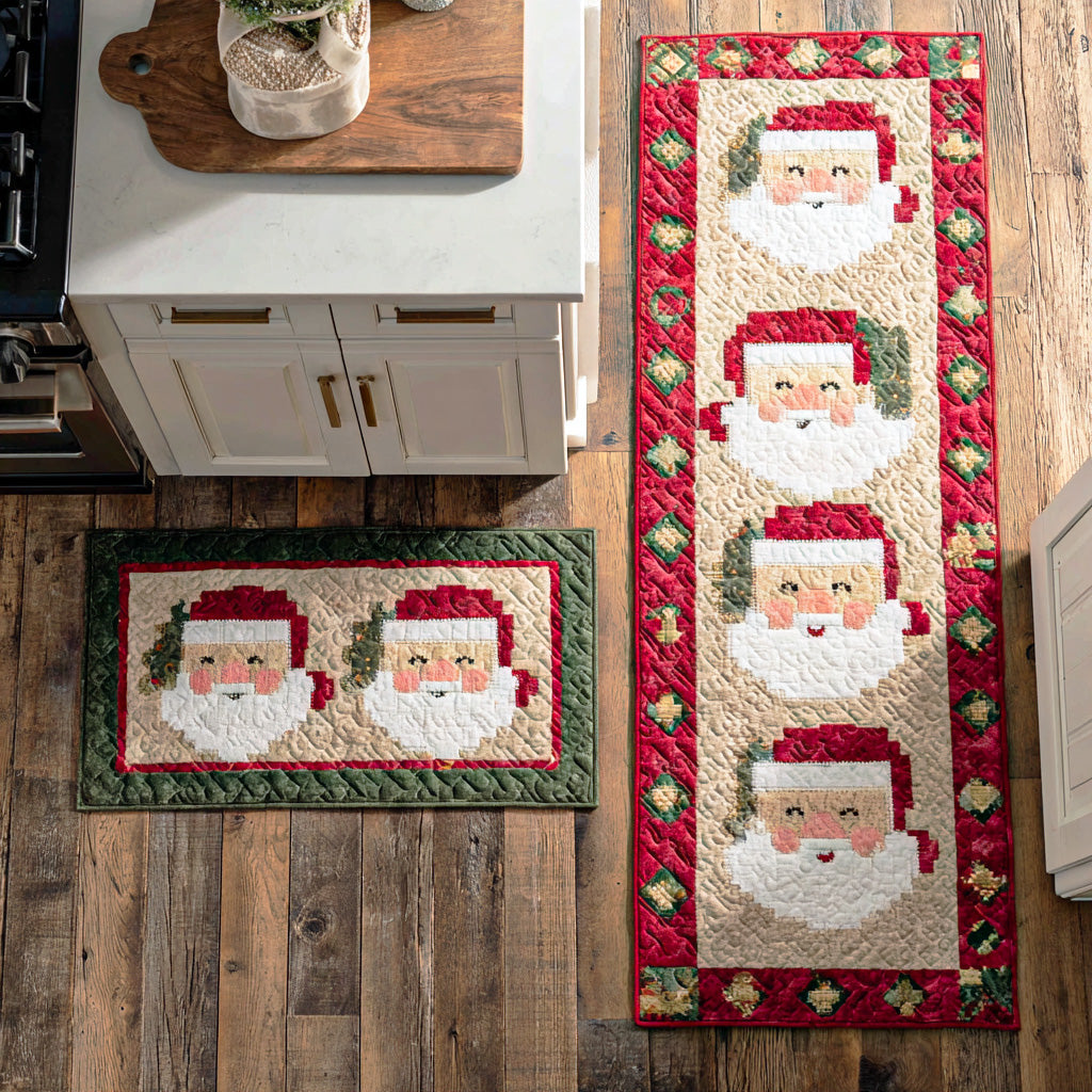 Warm Christmas Glow 2-Piece Kitchen Mat Set
