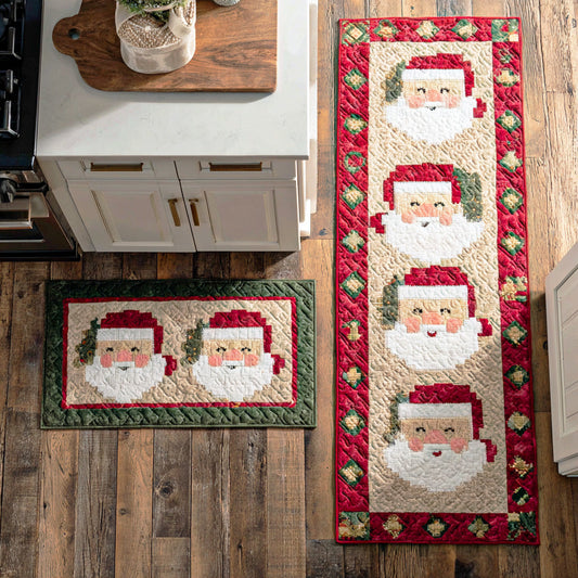 Warm Christmas Glow 2-Piece Kitchen Mat Set
