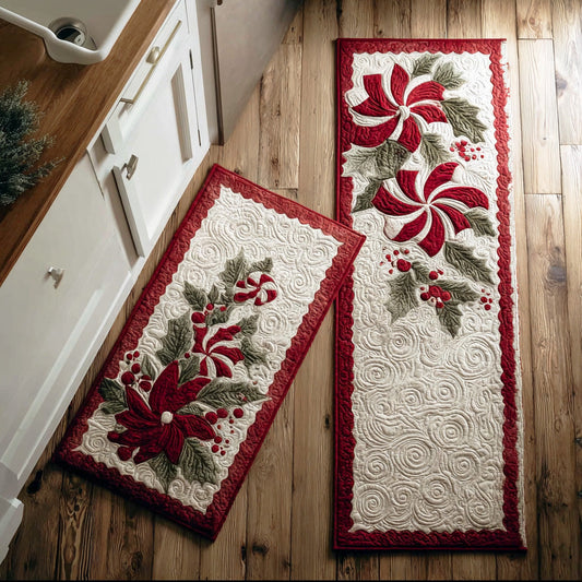 Snowy Winter 2-Piece Kitchen Mat Set – Heidi