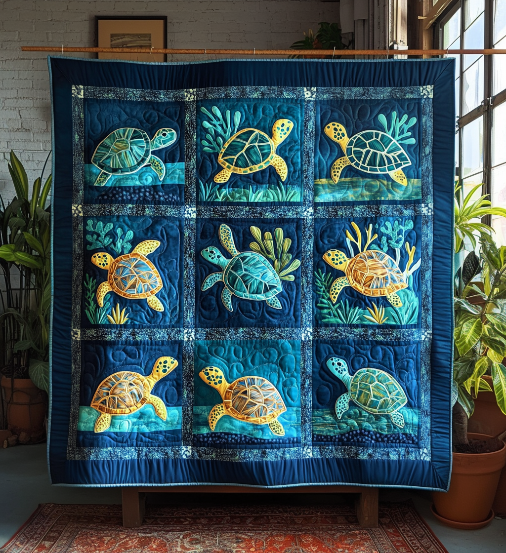 Dreamy Aquatic Textile Wall Art