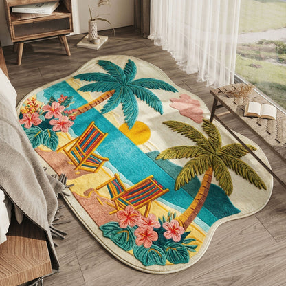 Palm Leaf Shaped Area Rug