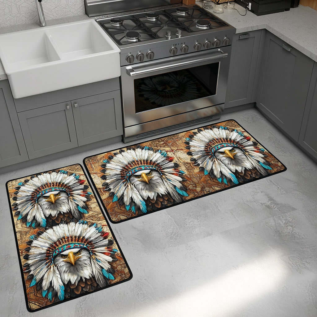 Natural Feathers 2-Piece Kitchen Mat Set