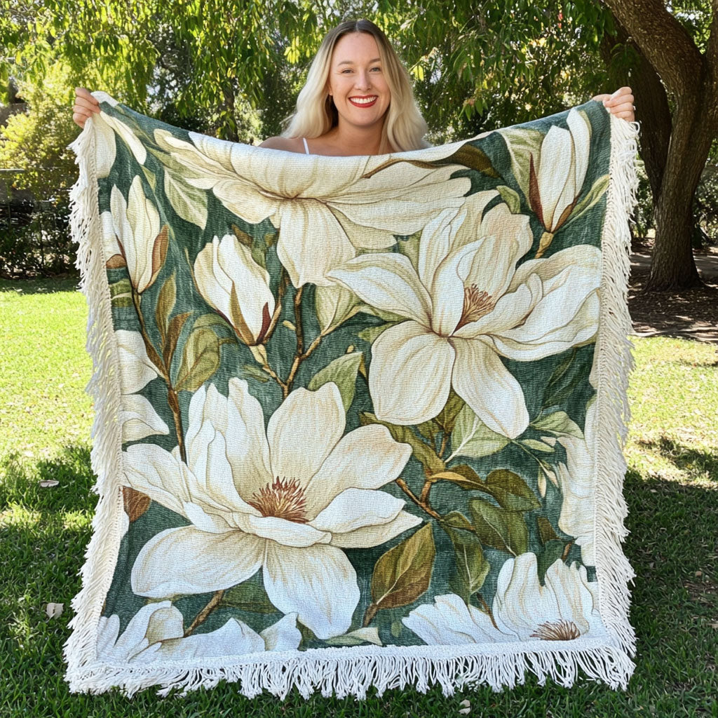 Southern Petals Quilted Throw