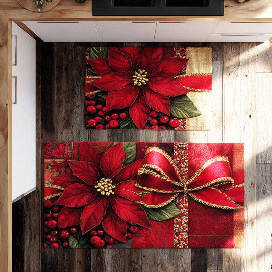 Festive Christmas 2-Piece Kitchen Mat Set – Jaida