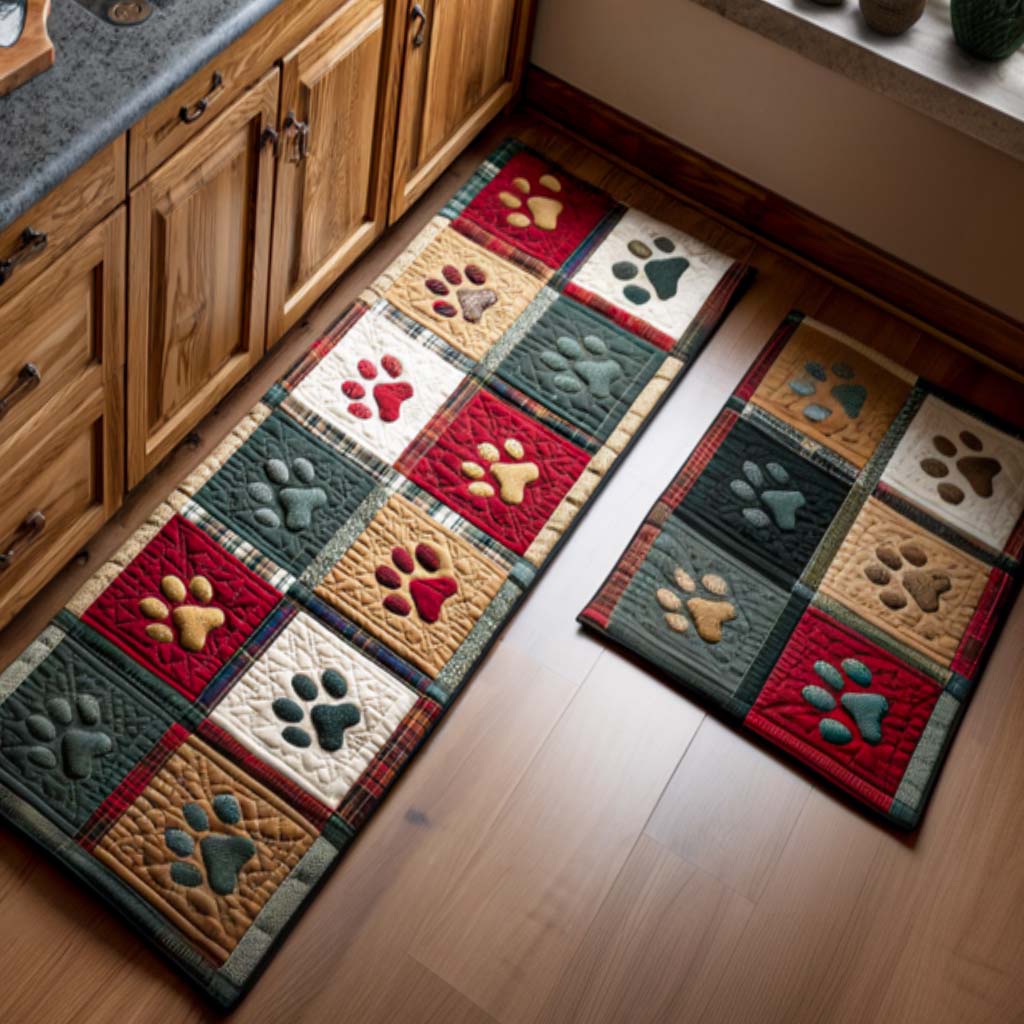 Paw Prints 2-Piece Kitchen Mat Set – Jaliyah