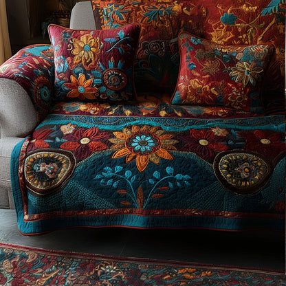 Meadow Boho Quilted Sofa Cover