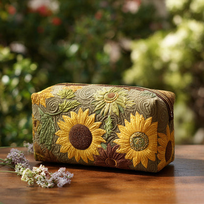 Golden Field Quilted Toiletry Bag