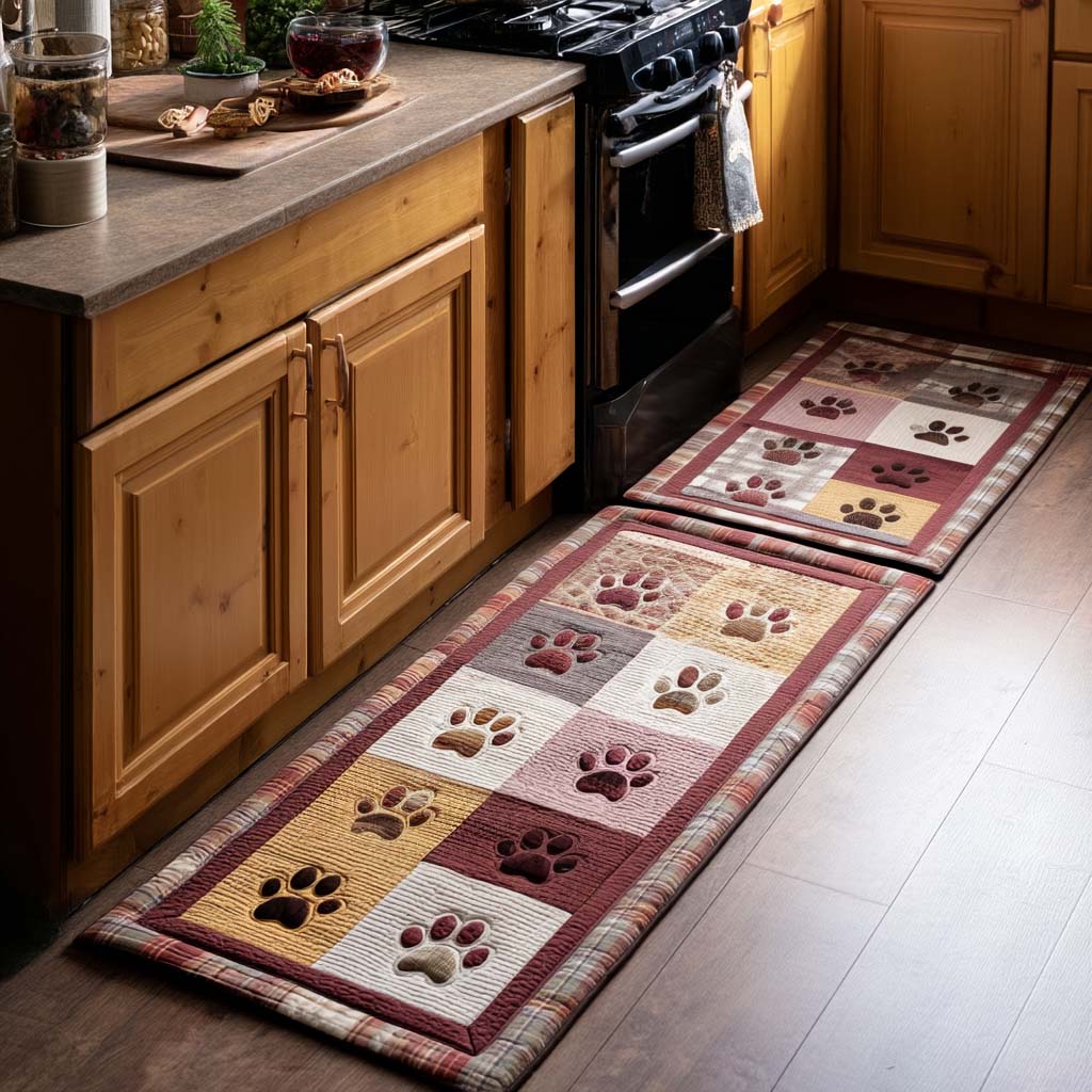 Paw Prints 2-Piece Kitchen Mat Set – Jaycee