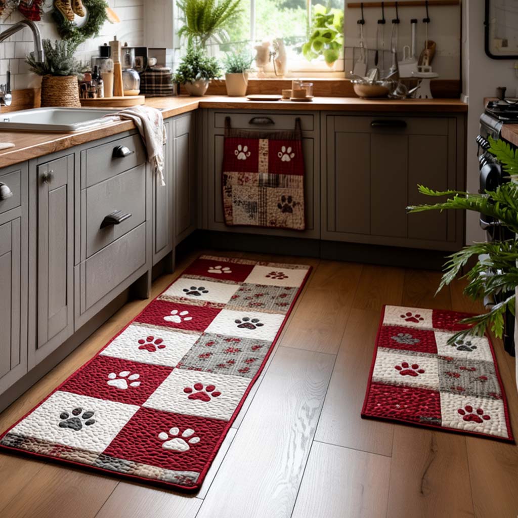 Paw Prints 2-Piece Kitchen Mat Set – Jazmin