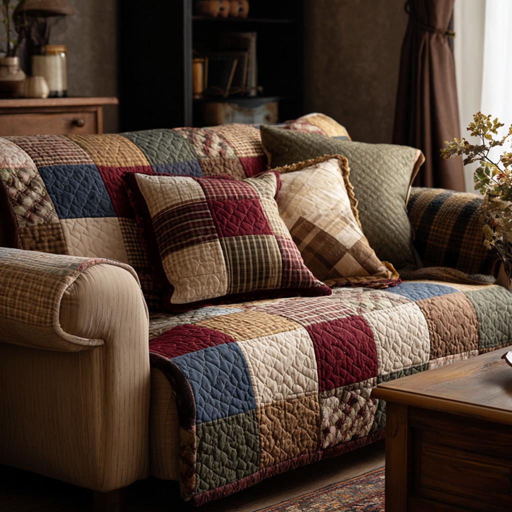 Pattern Autumn Quilted Sofa Cover