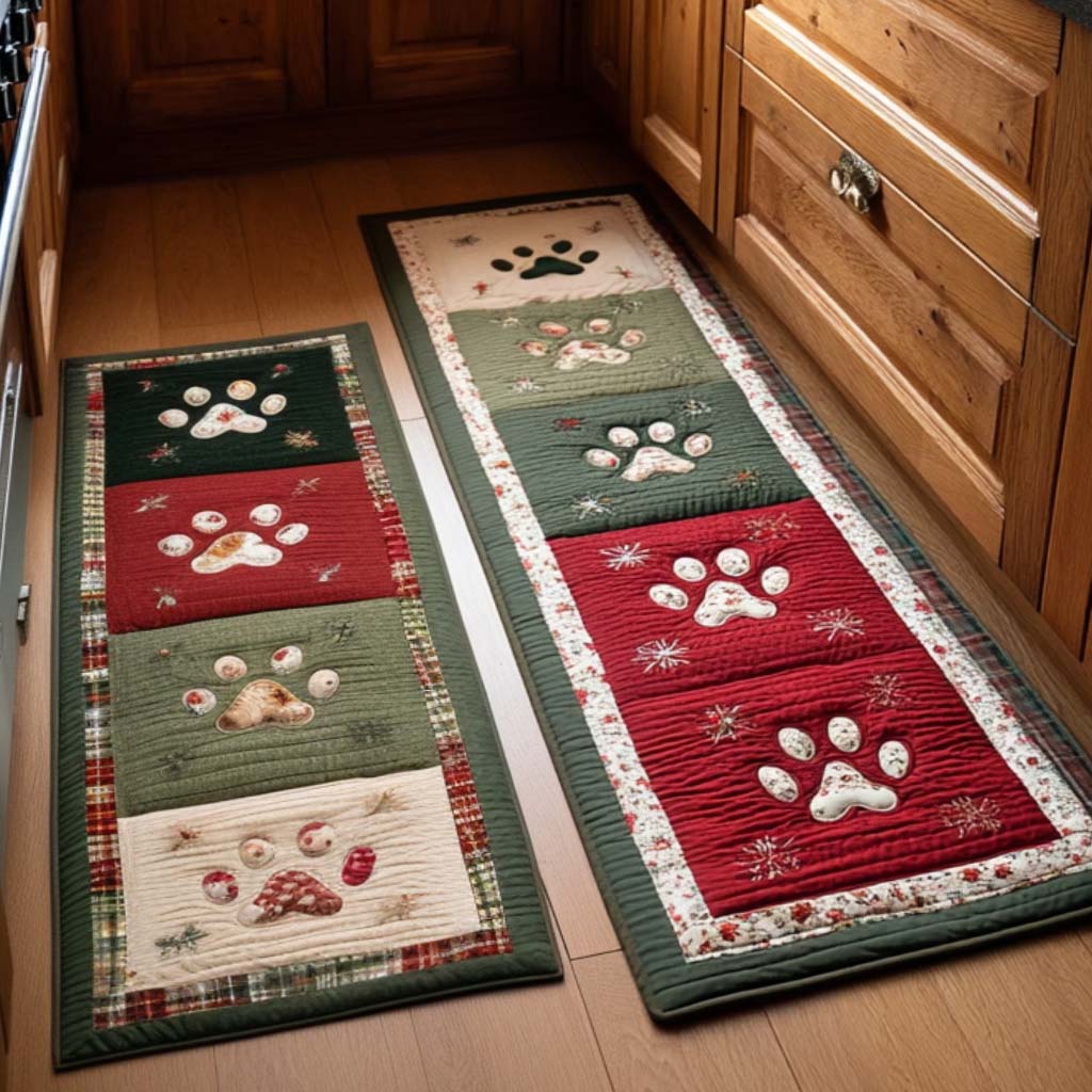 Cozy Paw Prints 2-Piece Kitchen Mat Set – Jillian