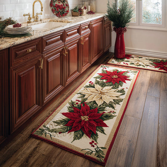 Festive Christmas Path 2-Piece Kitchen Mat Set