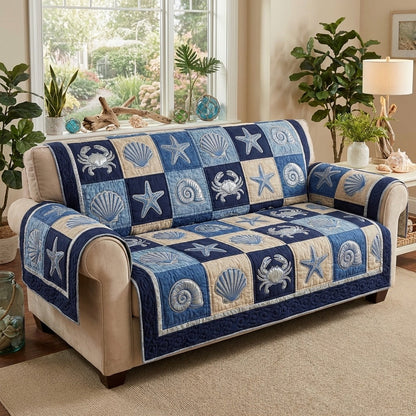 Charm of the Sea Quilted Sofa Cover